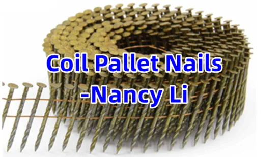 2.5X75mm Paint Yellow Pallet Coil Nails 9000PCS for Pneumatic Nailer