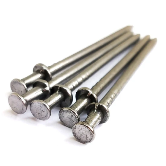 18d Galvanized Double Head Nails Polished Duplex Head Nails with Smooth Shank