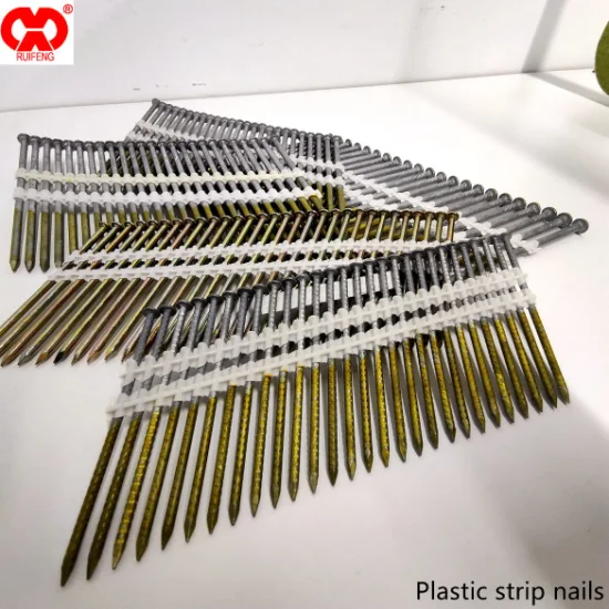 Latest Price 3.1*83mm Galvanized Plastic Strip Collated Pneumatic Gun Nails.