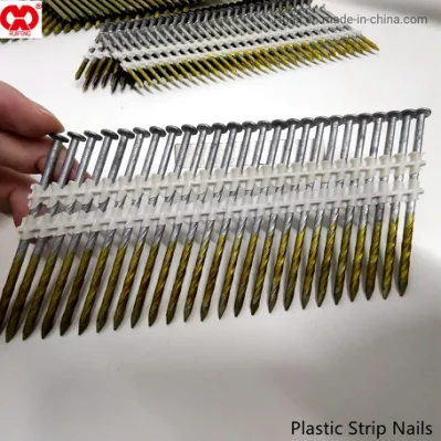 Latest Price Direct Manufacturer in Anhui Galvanized 3.1*83 Plastic Strip Collated Nails.