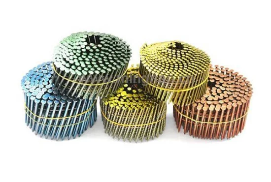 Coil Roofing Nails Yellow Zinc Plating Ordinary Roll Nail Electric Galvanized Screw Coil Roofing Nails